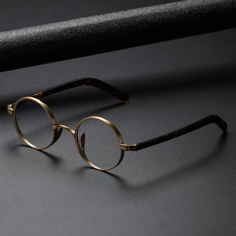 Faelan Titanium Round Glasses Frame