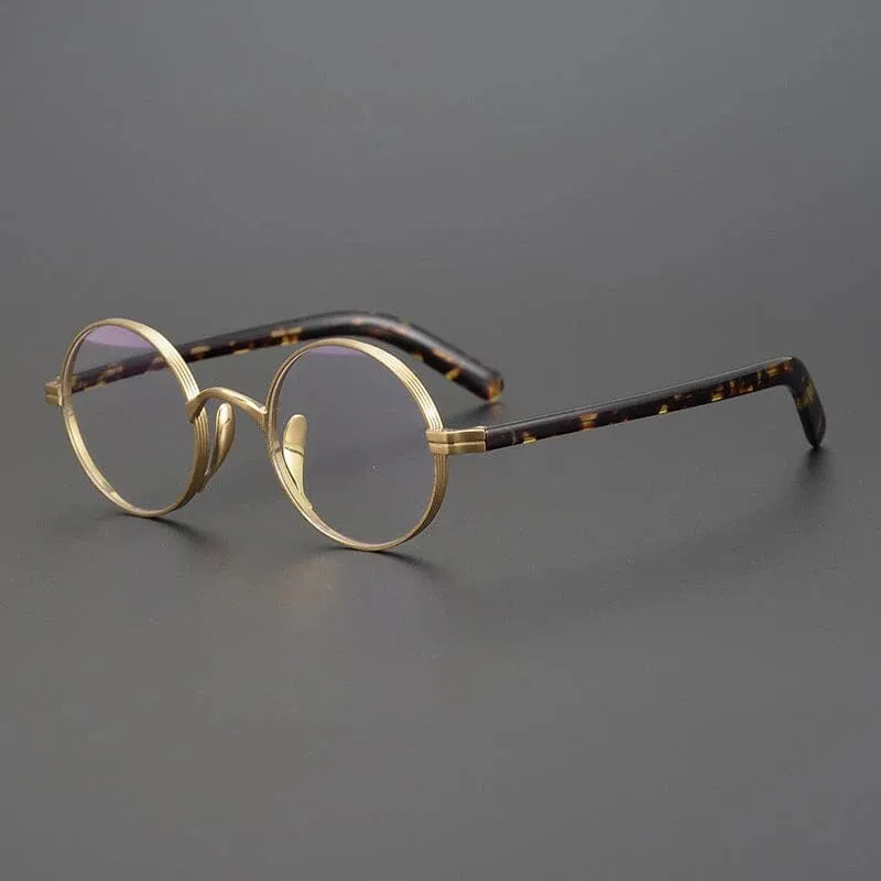 Faelan Titanium Round Glasses Frame