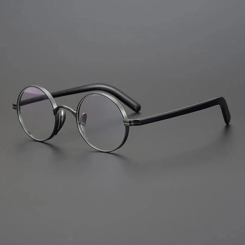 Faelan Titanium Round Glasses Frame