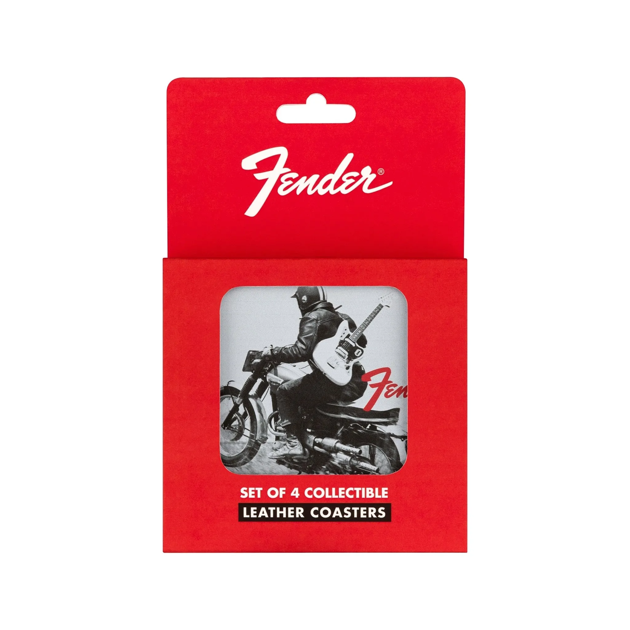 Fender Vintage Ads Coaster Set, Black and White, 4-Pack