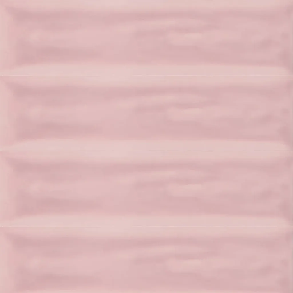 Flow Velvet Pink Rectangular Wall Tile - Wall Mount - 3 x 12" Ceramic/Pink - Piece : 0.25 SqFt = $ 6.91 / Box: 12.64 Sqft = $ 88.00 - Pieces Per Box: 50