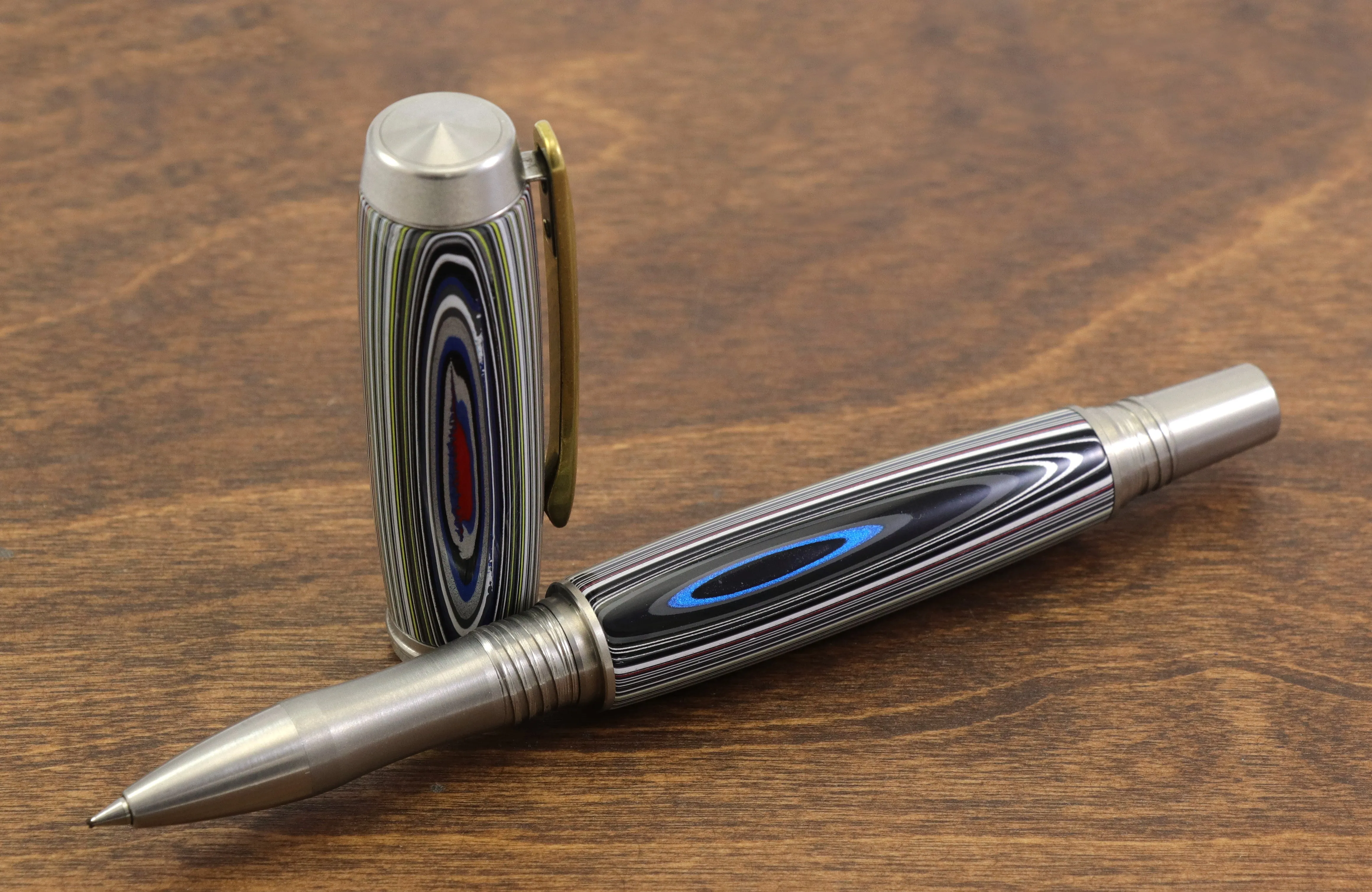 Fordite Rollerball Pen - Motor Agate Pen
