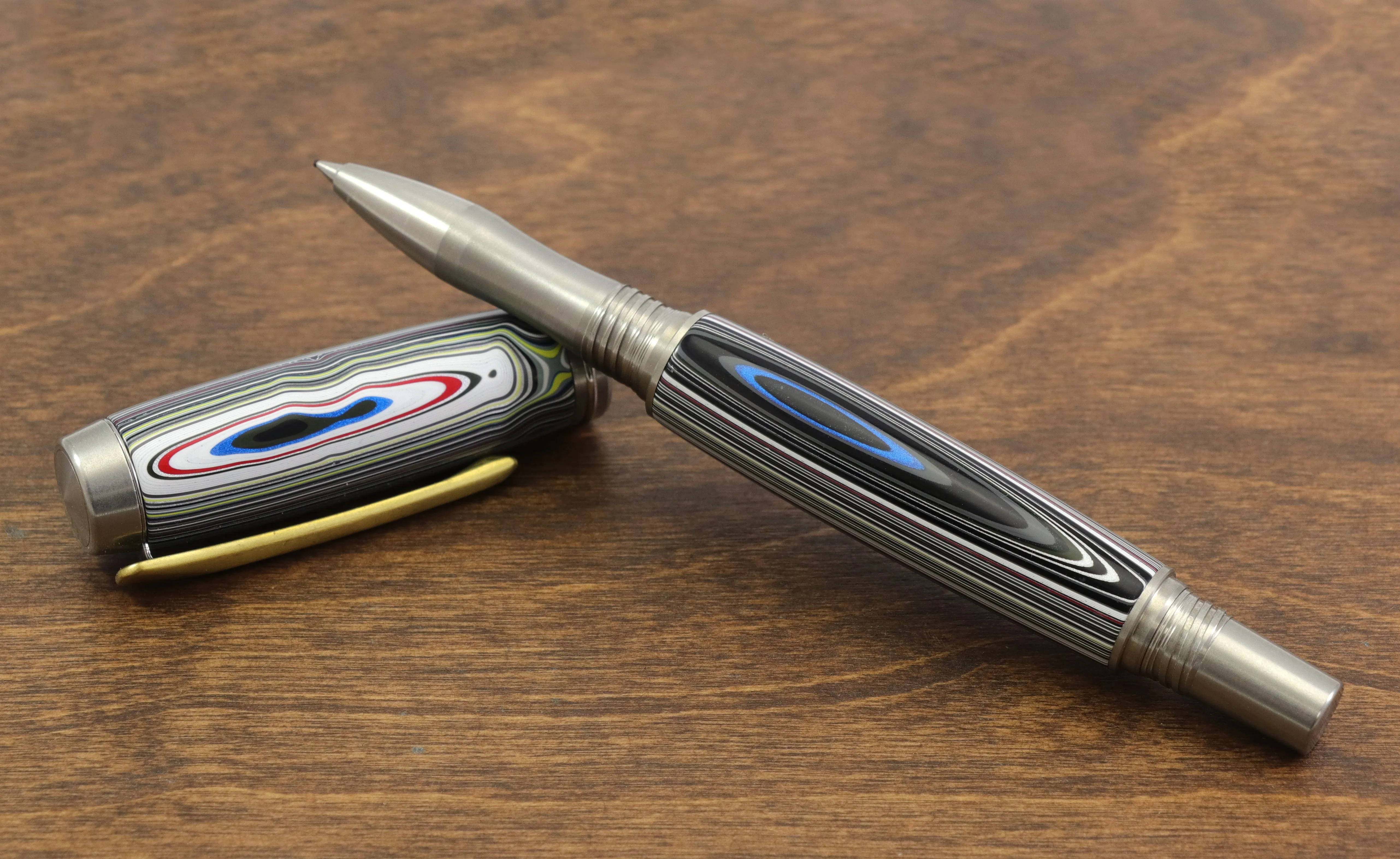 Fordite Rollerball Pen - Motor Agate Pen