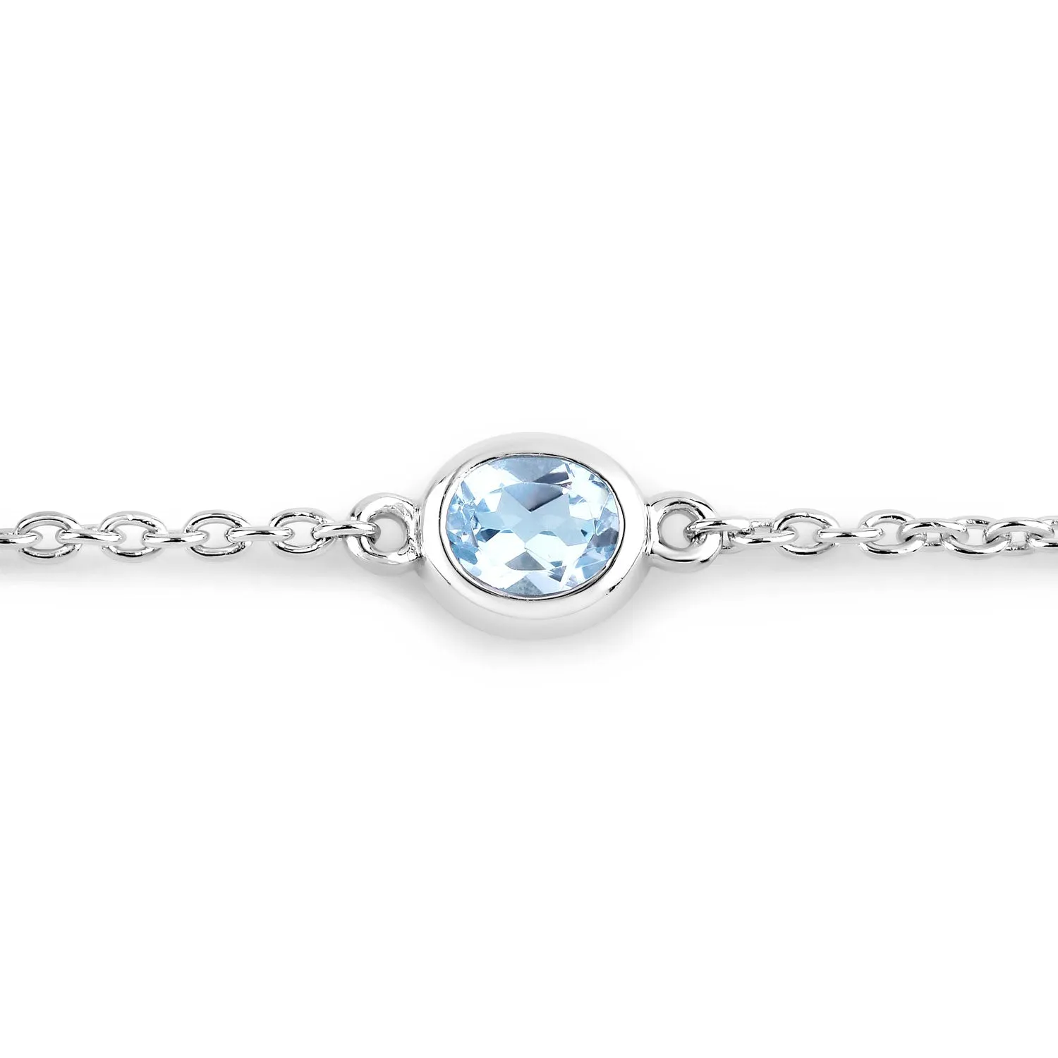Genuine Blue Topaz By The Yard Bracelet
