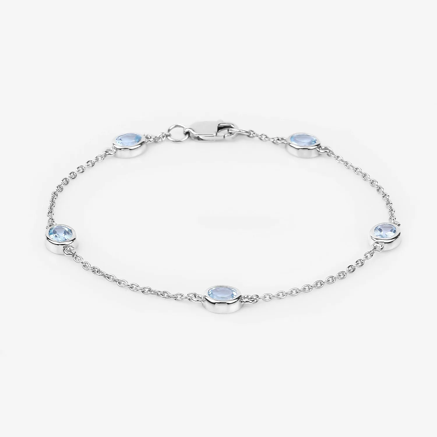 Genuine Blue Topaz By The Yard Bracelet