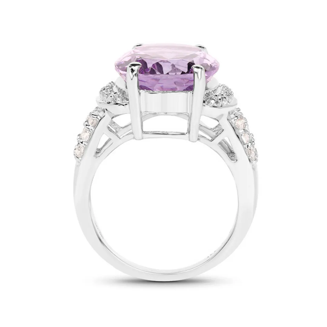 Genuine Lavender Amethyst Engagement Ring