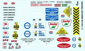 Gofer Racing Service Trucks Decal Sheet 11014