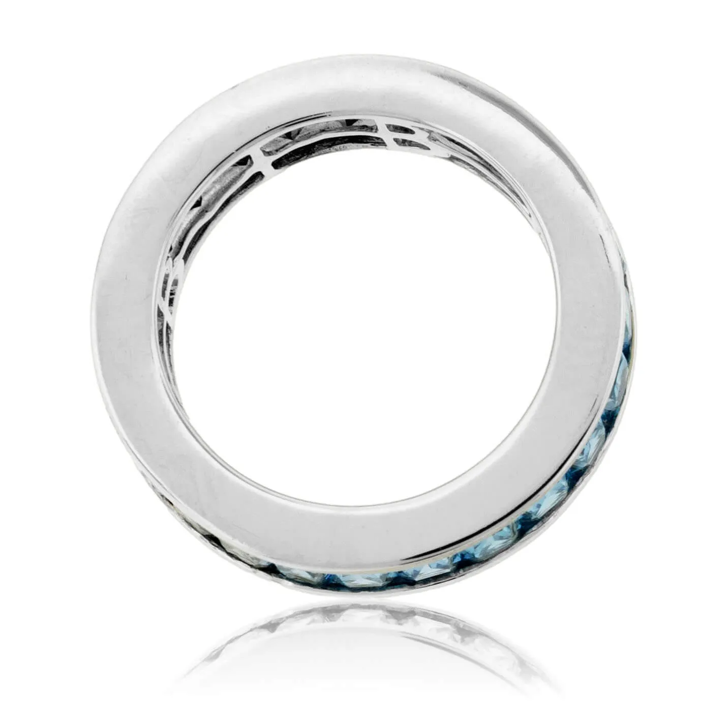 Gradient Blue Topaz Mixed Cut Ring