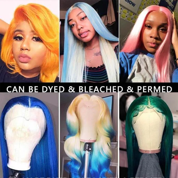 Invisible HD Lace 613 Blonde 13x4 Lace Front Straight Human Hair Wig Pre-plucked