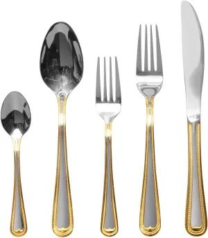 Italian Collection 'Verona' 20-Pc Premium Silverware Flatware Serving Set