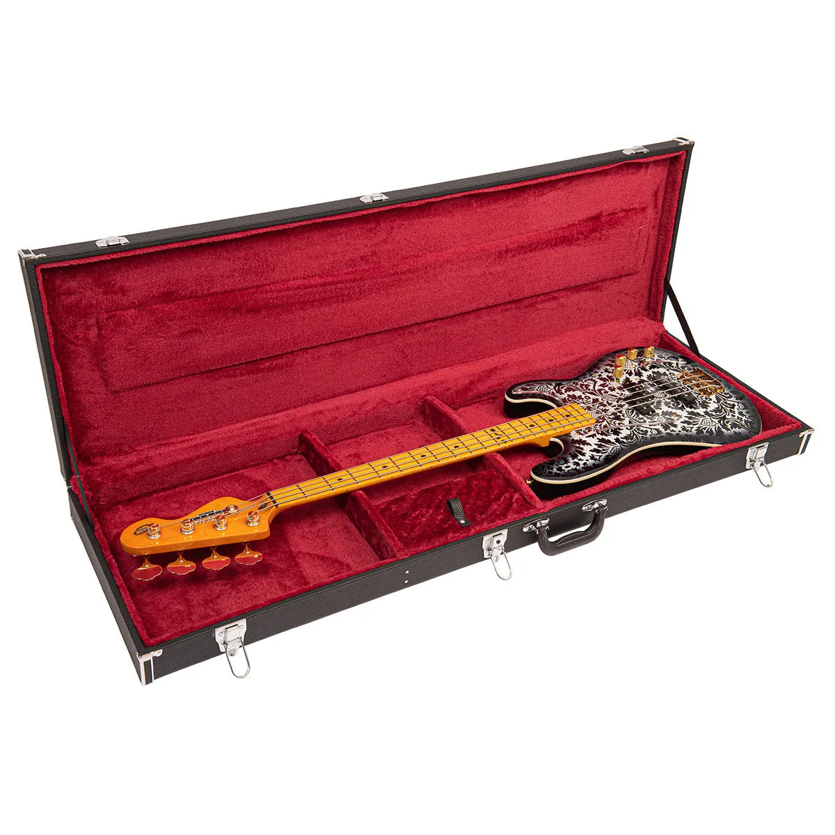 Joe Doe 'Lutetia' Bass Guitar by Vintage ~ Blackburst with Case