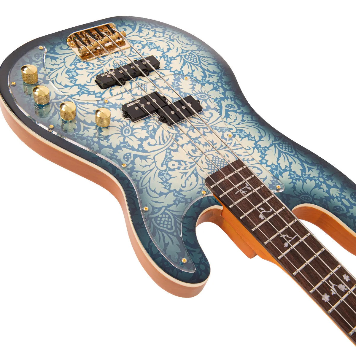 Joe Doe 'Lutetia' Bass Guitar by Vintage ~ Blueburst with Case