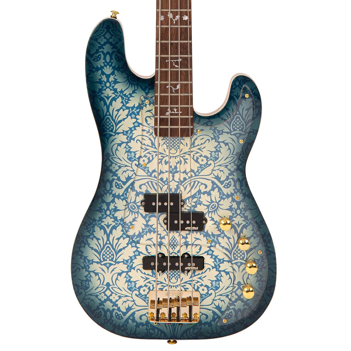 Joe Doe 'Lutetia' Bass Guitar by Vintage ~ Blueburst with Case