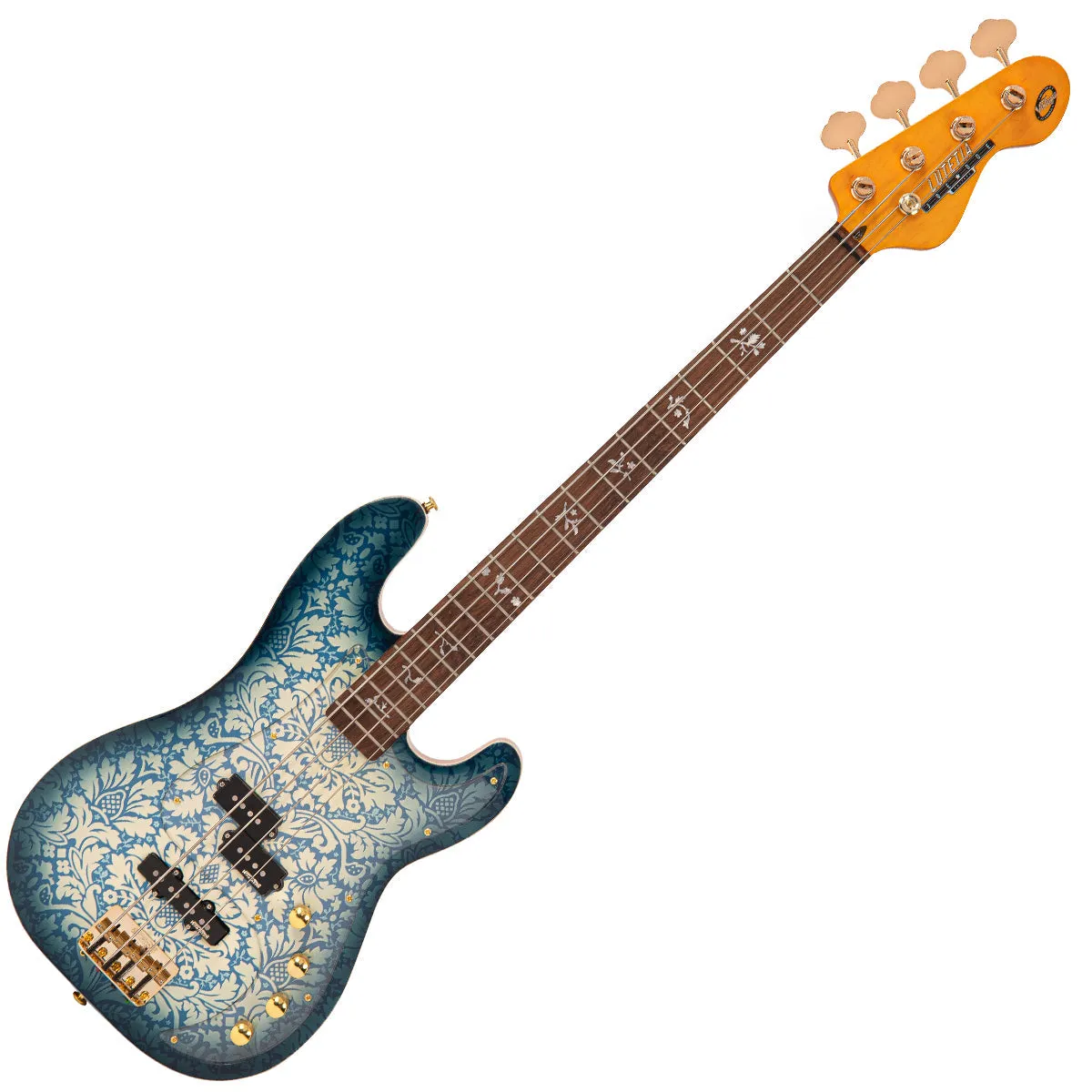 Joe Doe 'Lutetia' Bass Guitar by Vintage ~ Blueburst with Case