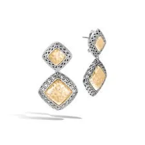 John Hardy Two-Tone Chain Heritage Drop Earrings