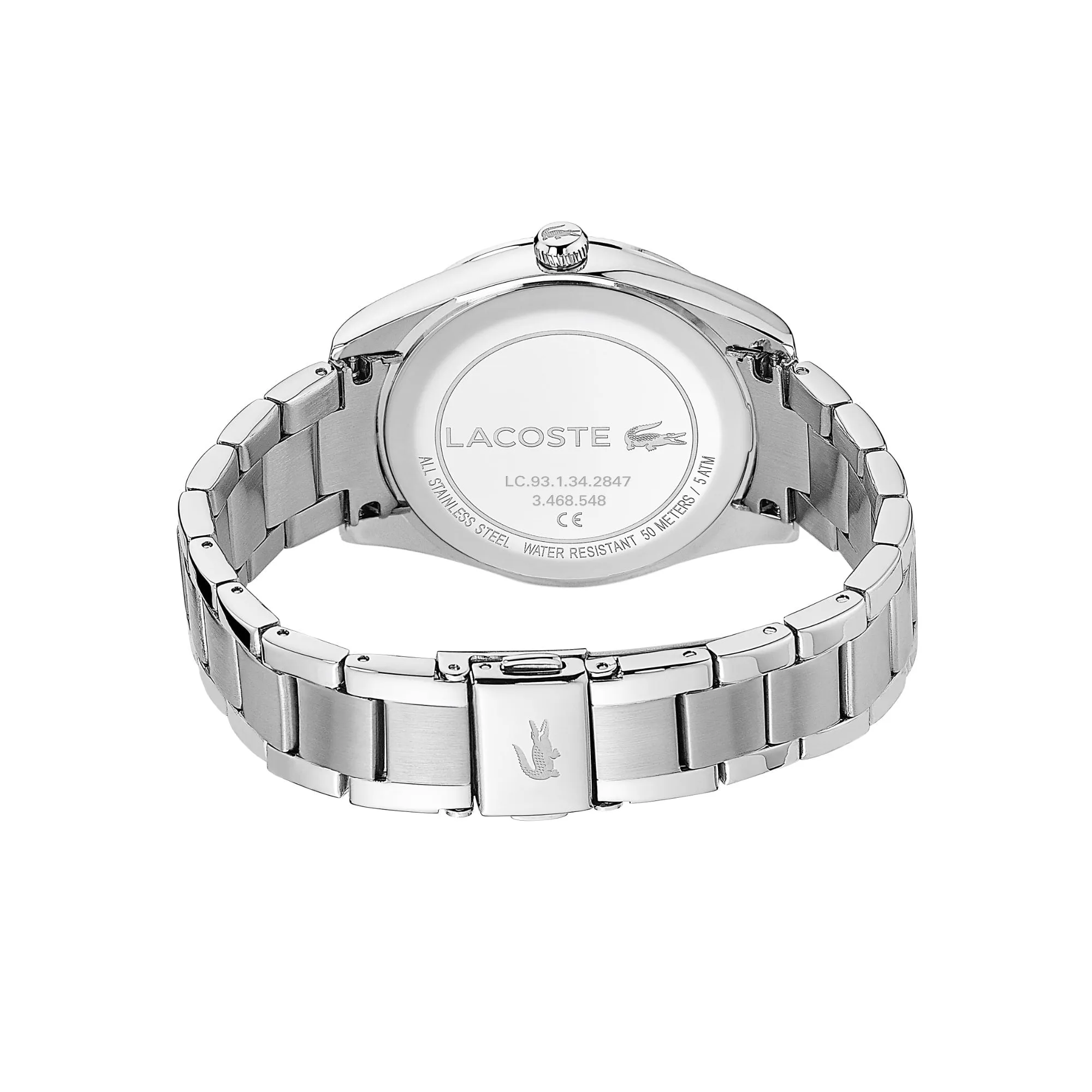 Lacoste Parisienne Ladies Grey Sunray Dial Silver Bracelet Watch