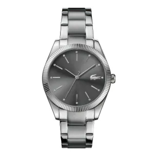 Lacoste Parisienne Ladies Grey Sunray Dial Silver Bracelet Watch