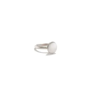 Large Classic Round Silver Ring