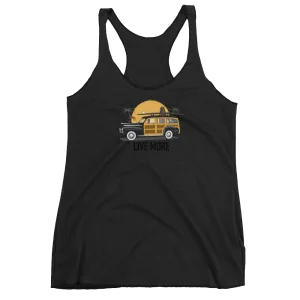 Live More Beach Vibes Women's Racerback Tank