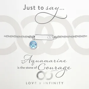 LXI Birthstone Bracelet Aquamarine/March