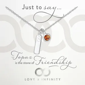 LXI Birthstone Pendant Topaz/November