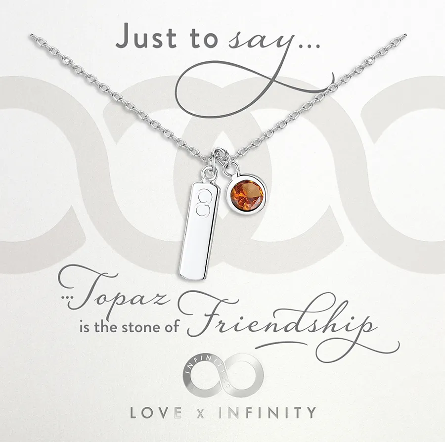 LXI Birthstone Pendant Topaz/November