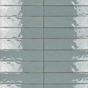 Maiolica Aqua Crackled Wall Tile - Wall Mount - 3 x 12" Ceramic/Aqua - Piece : 0.25 SqFt = $ 4.92 / Box: 12.70 Sqft = $ 63.00 - Pieces Per Box: 50 Units