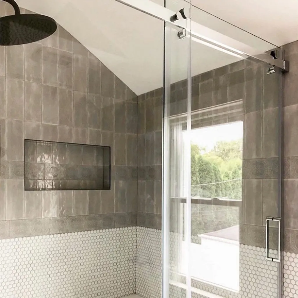 Maiolica Matte Tender Gray Wall Tile - Wall Mount - 4 x 10" Ceramic/Matt Grey - Piece : 0.29 SqFt = $ 3.11 / Box: 11.25 Sqft = $ 35.00 - Pieces Per Box: 38 Units
