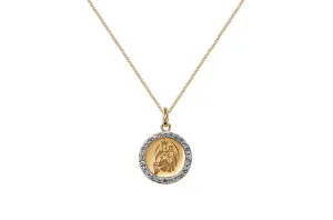 Medal Our Lady of Mount Carmen | Virgen del Carmen Gold & Aquamarine
