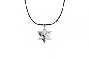 Merkavah Pendant set with Black Colored Diamond