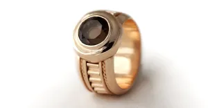 Misti- statement rose gold solitaire ring for women