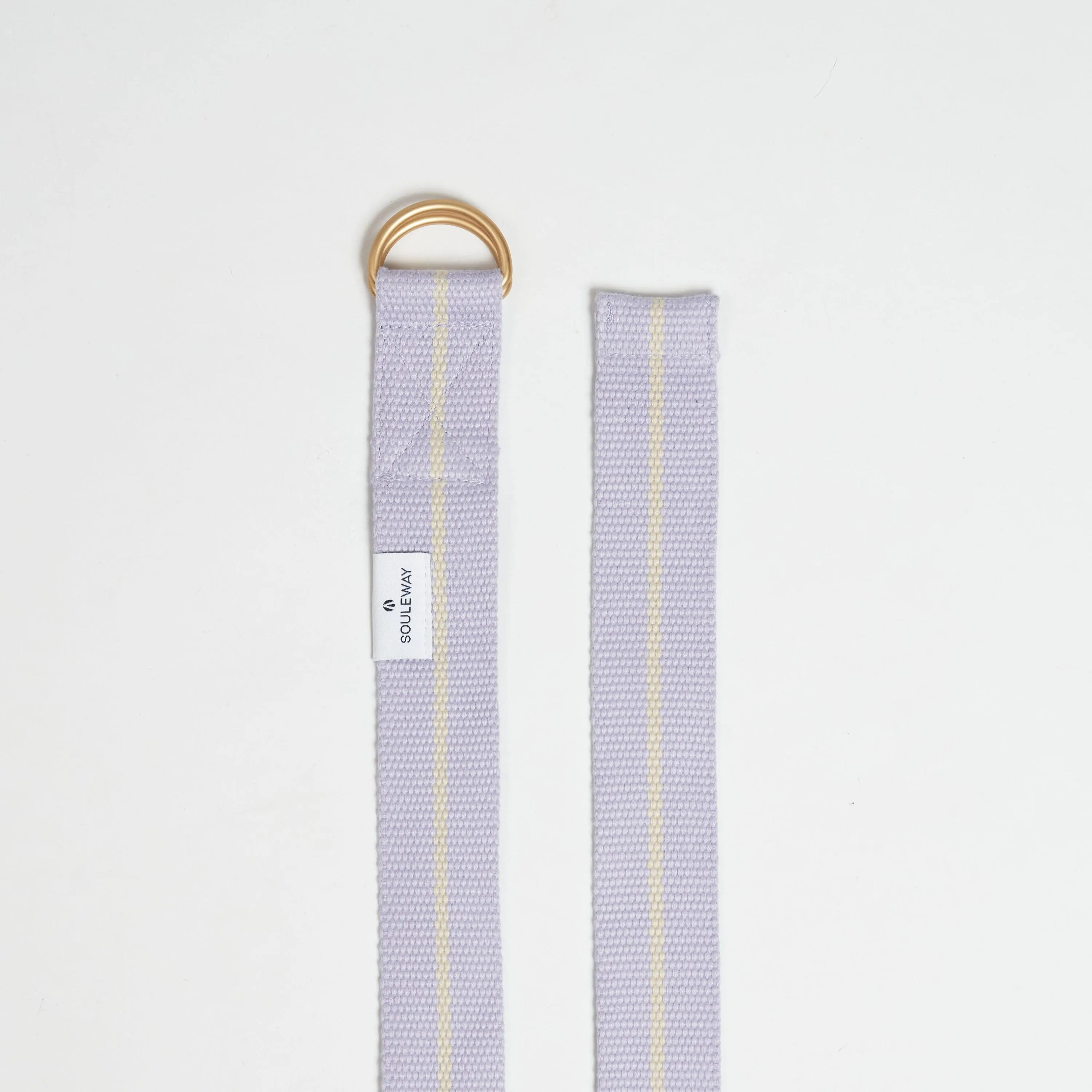 Natural Cotton Yoga Strap | Lavender & Sand