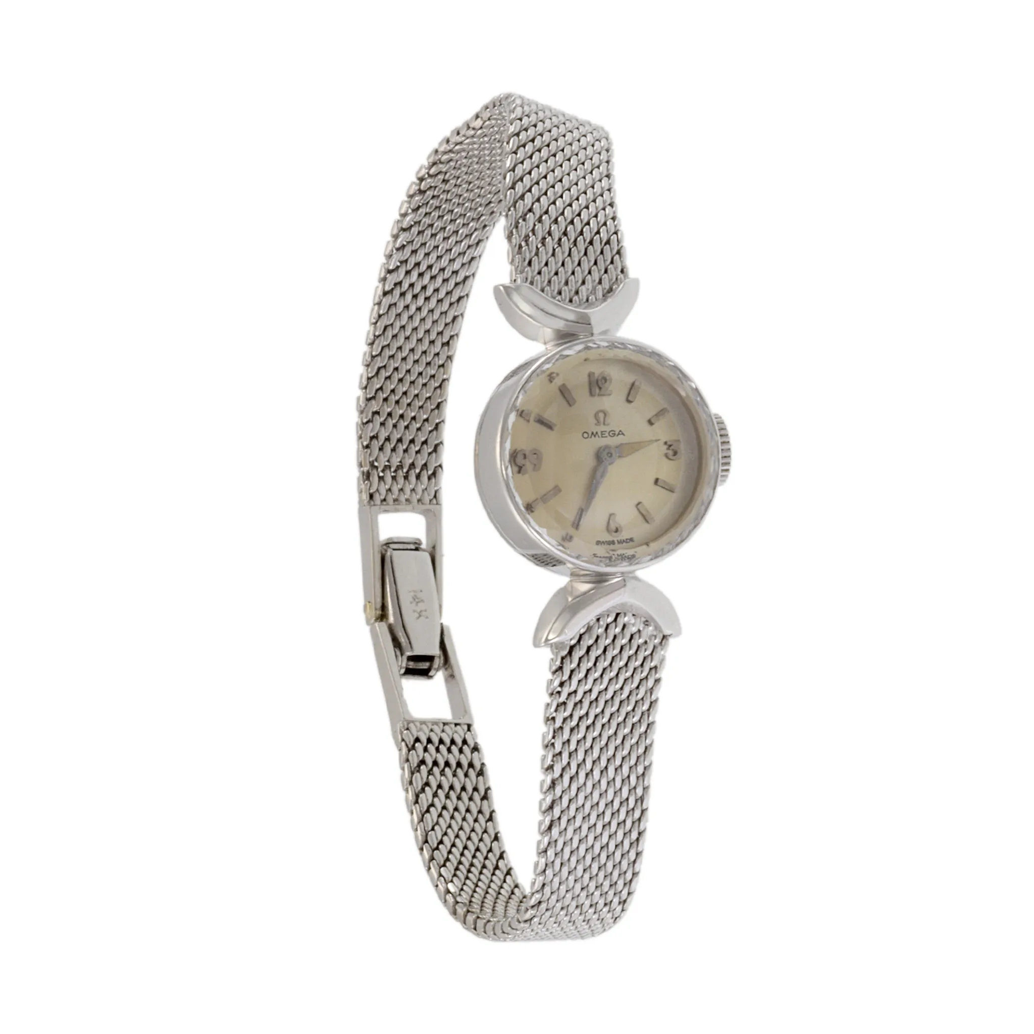 Omega 1960's 14KT White Gold Ladies Cocktail Watch