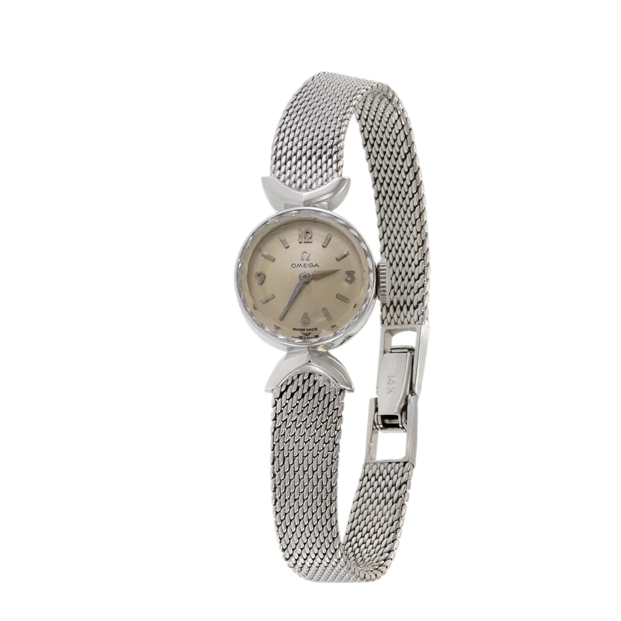 Omega 1960's 14KT White Gold Ladies Cocktail Watch