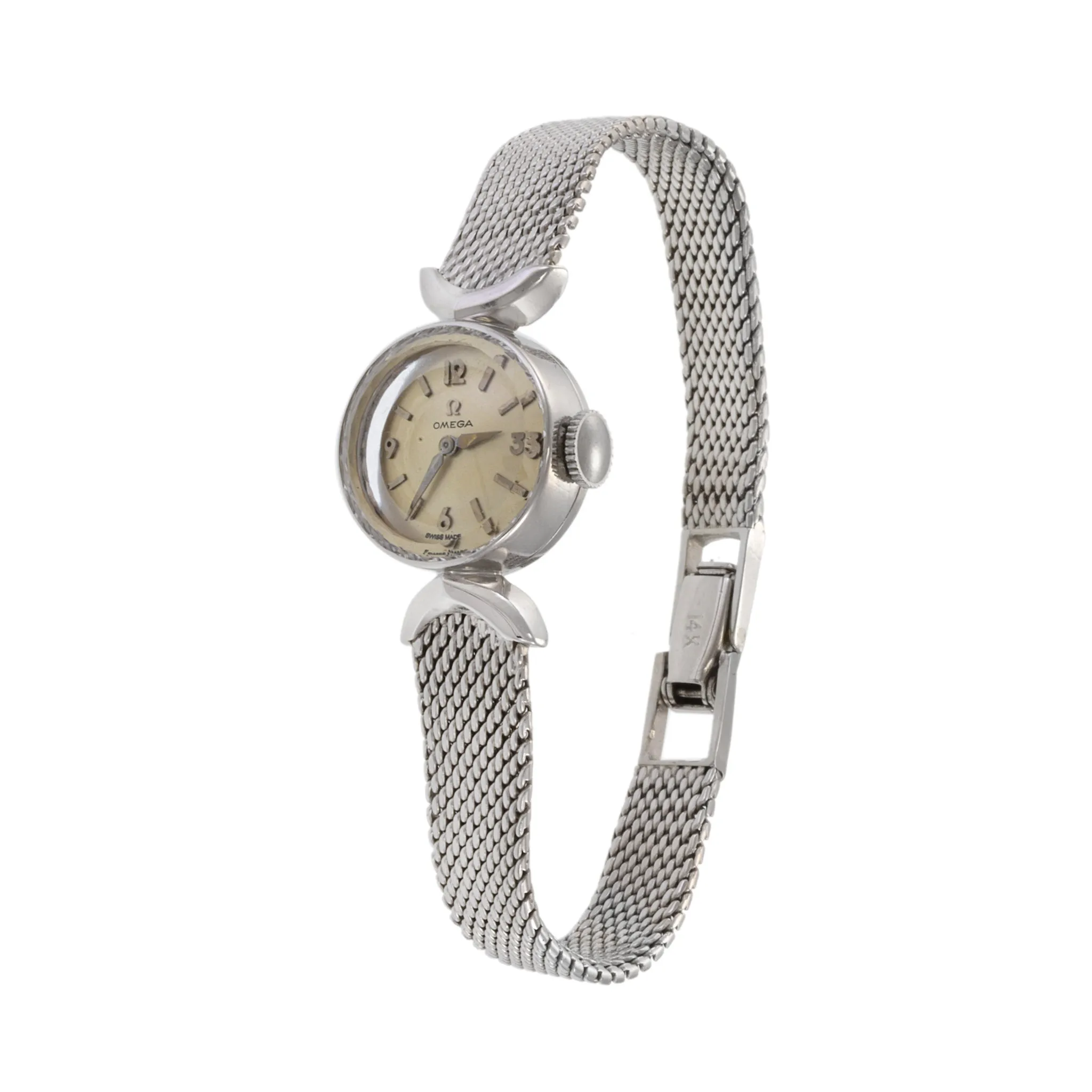 Omega 1960's 14KT White Gold Ladies Cocktail Watch