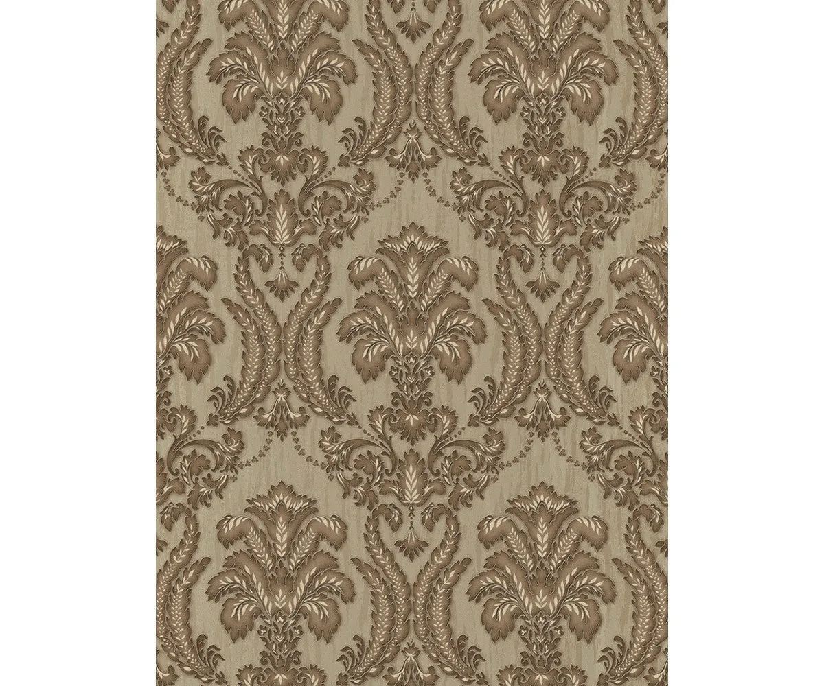 Ornamental Damask Brown 5780-27 Wallpaper