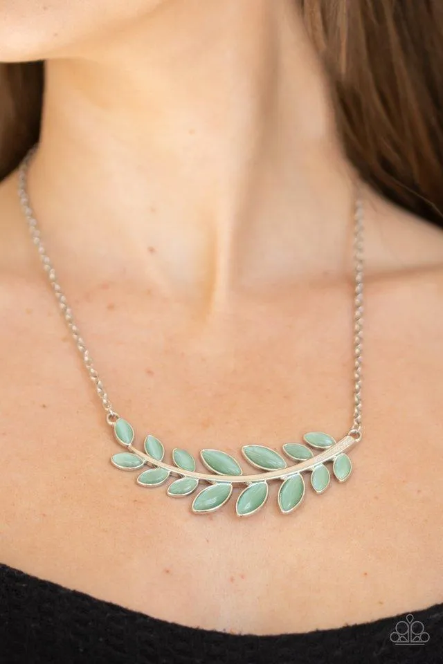 Paparazzi - Frosted Foliage - Blue Necklace