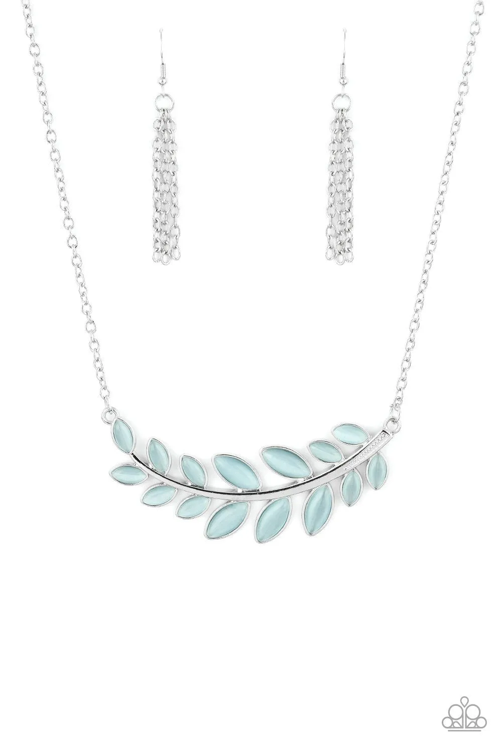 Paparazzi - Frosted Foliage - Blue Necklace