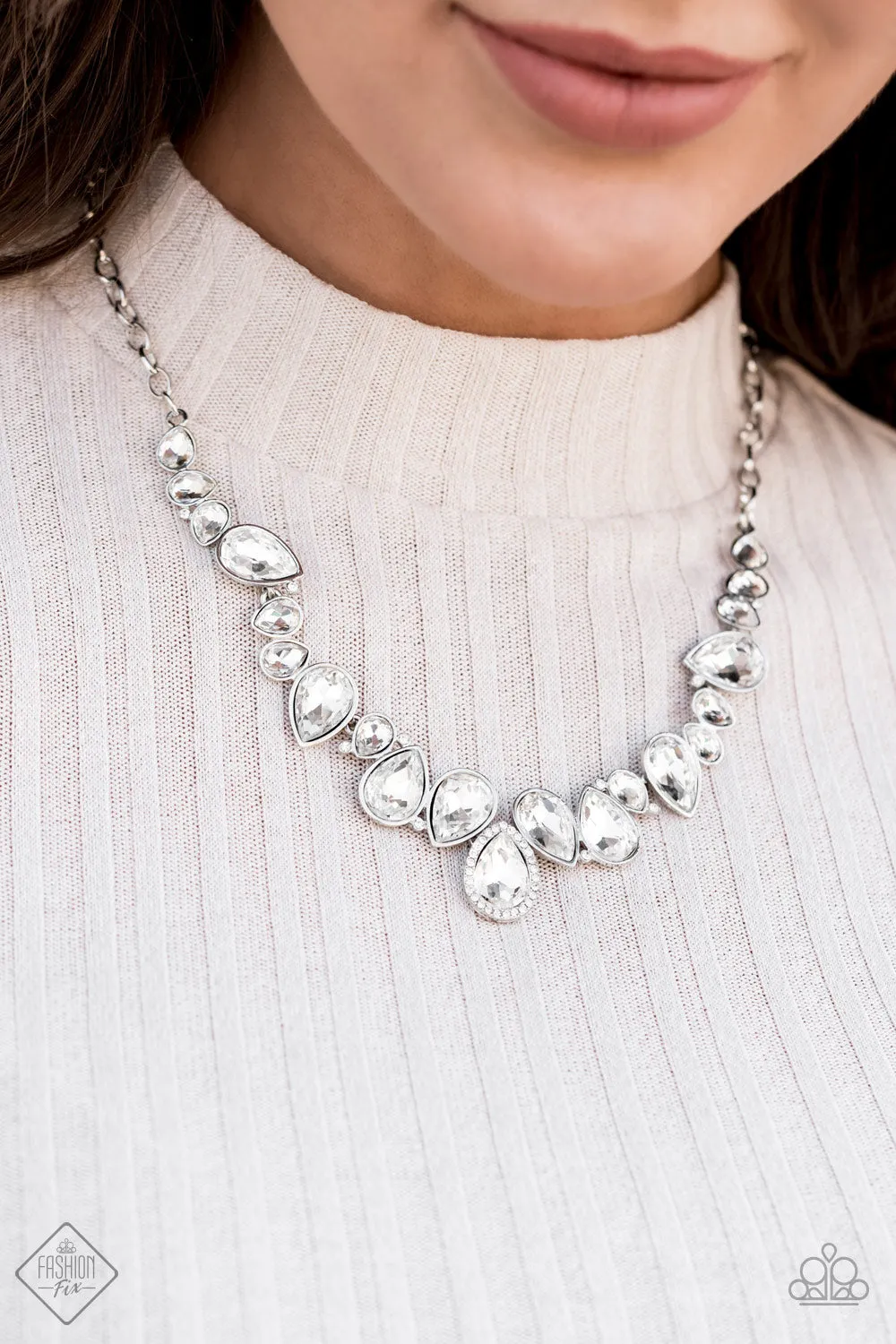 Paparazzi - I Want It All - White Necklace