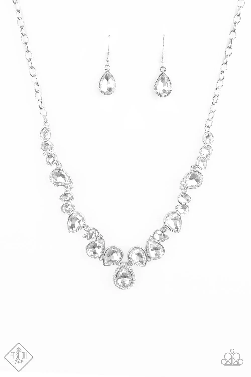 Paparazzi - I Want It All - White Necklace