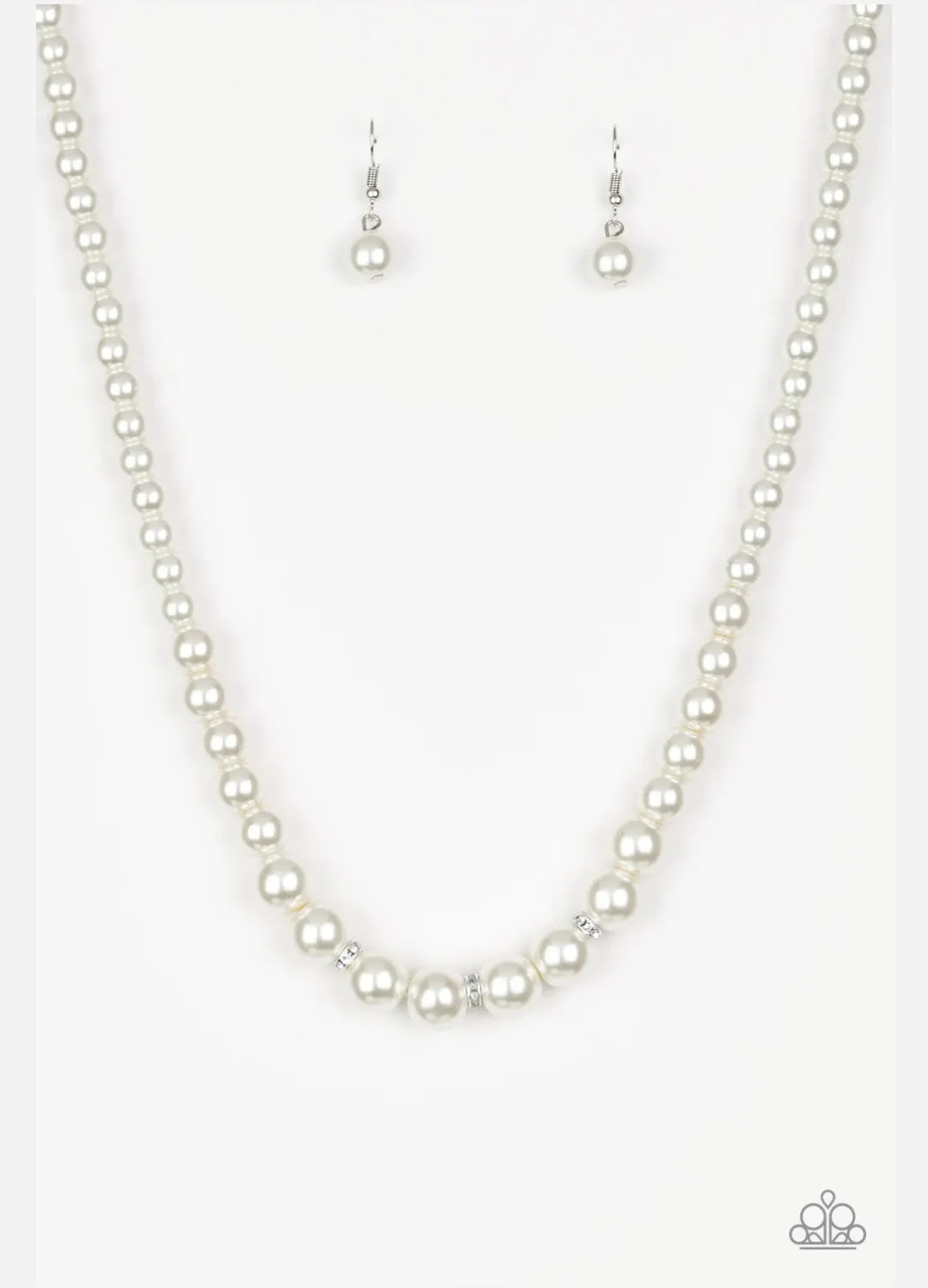 Paparazzi- Royal Romance White Pearl Necklace
