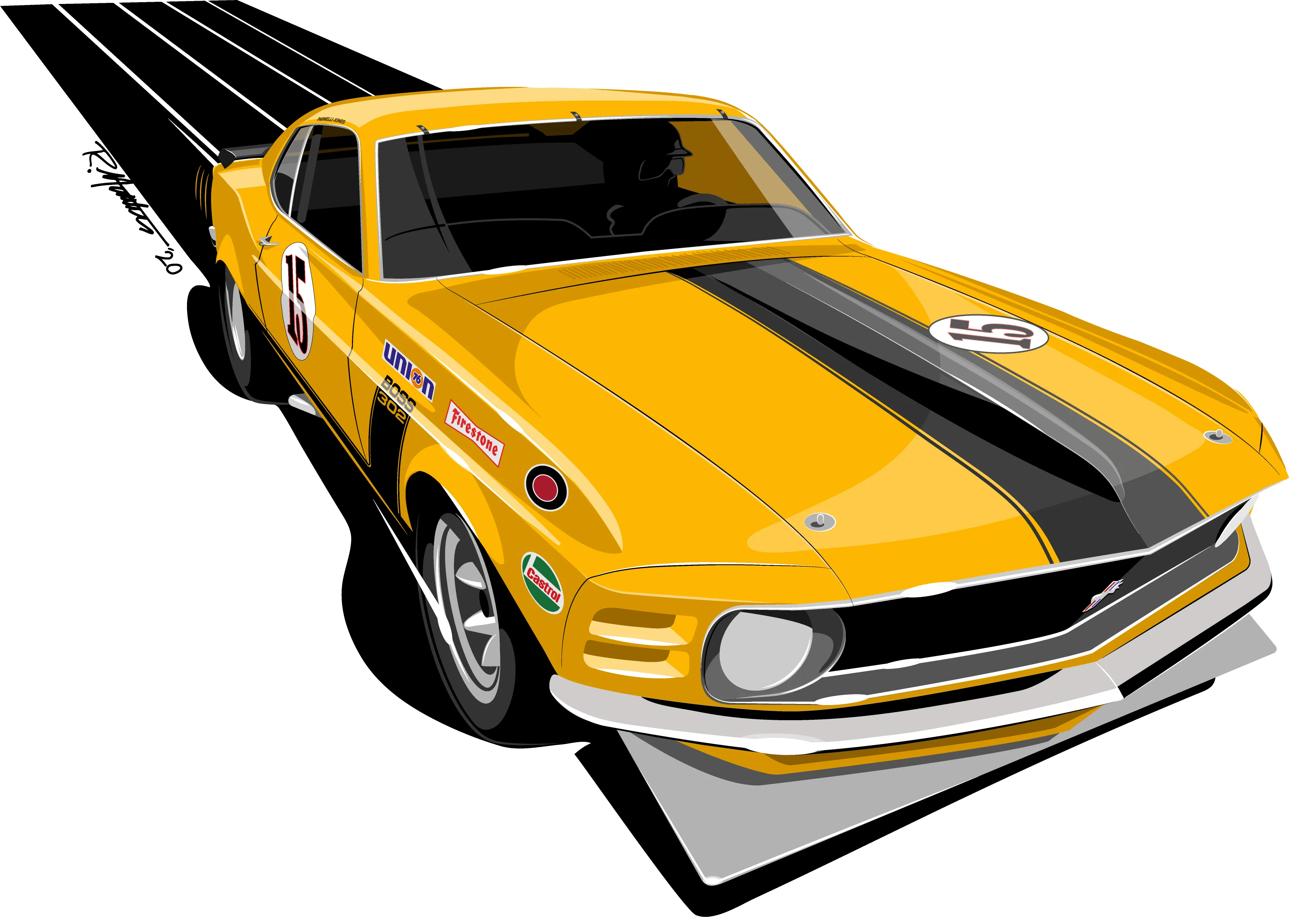 Parnelli Jones Trans Am '70 Mustang T-Shirt