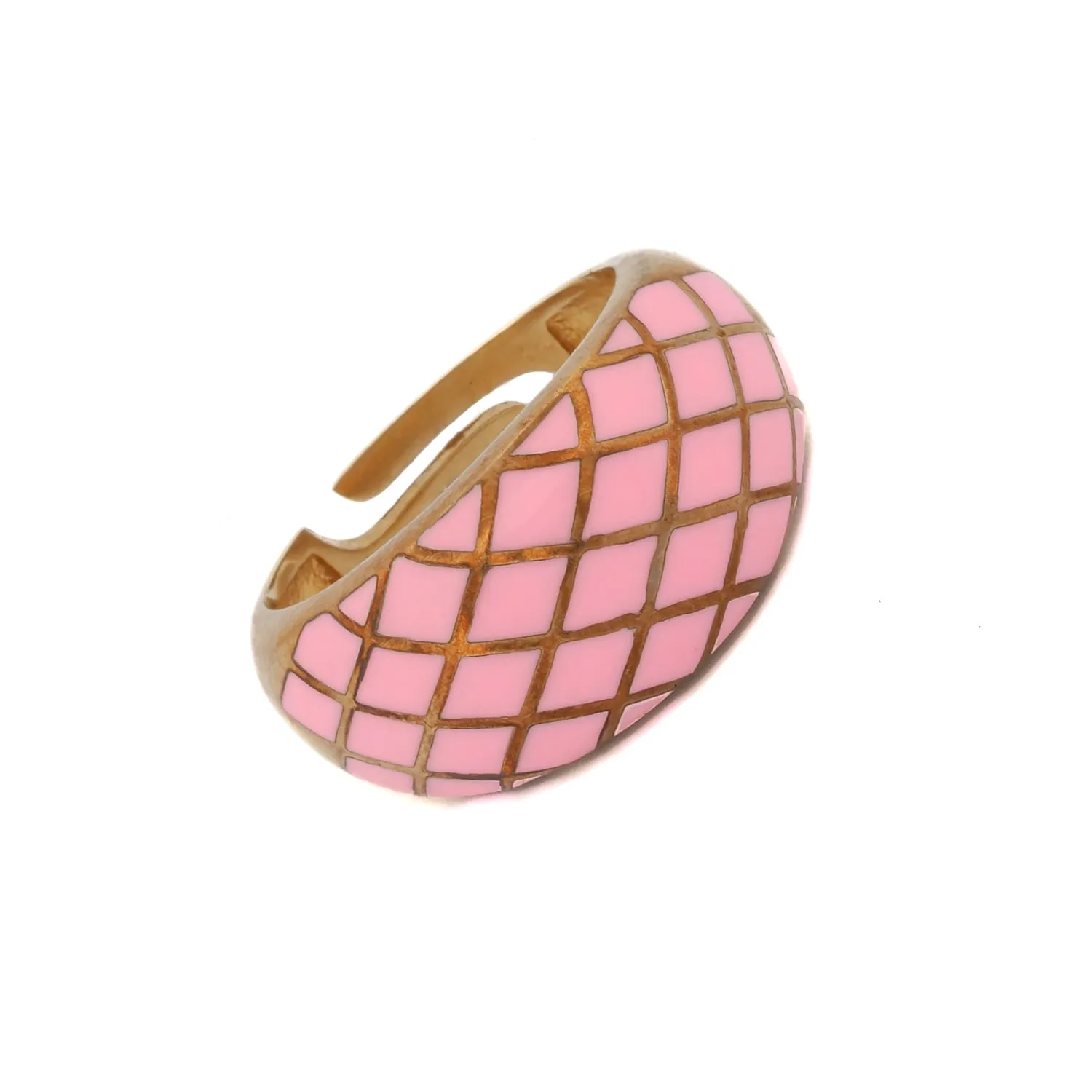Pink & Gold Adjustable Fashion Ring