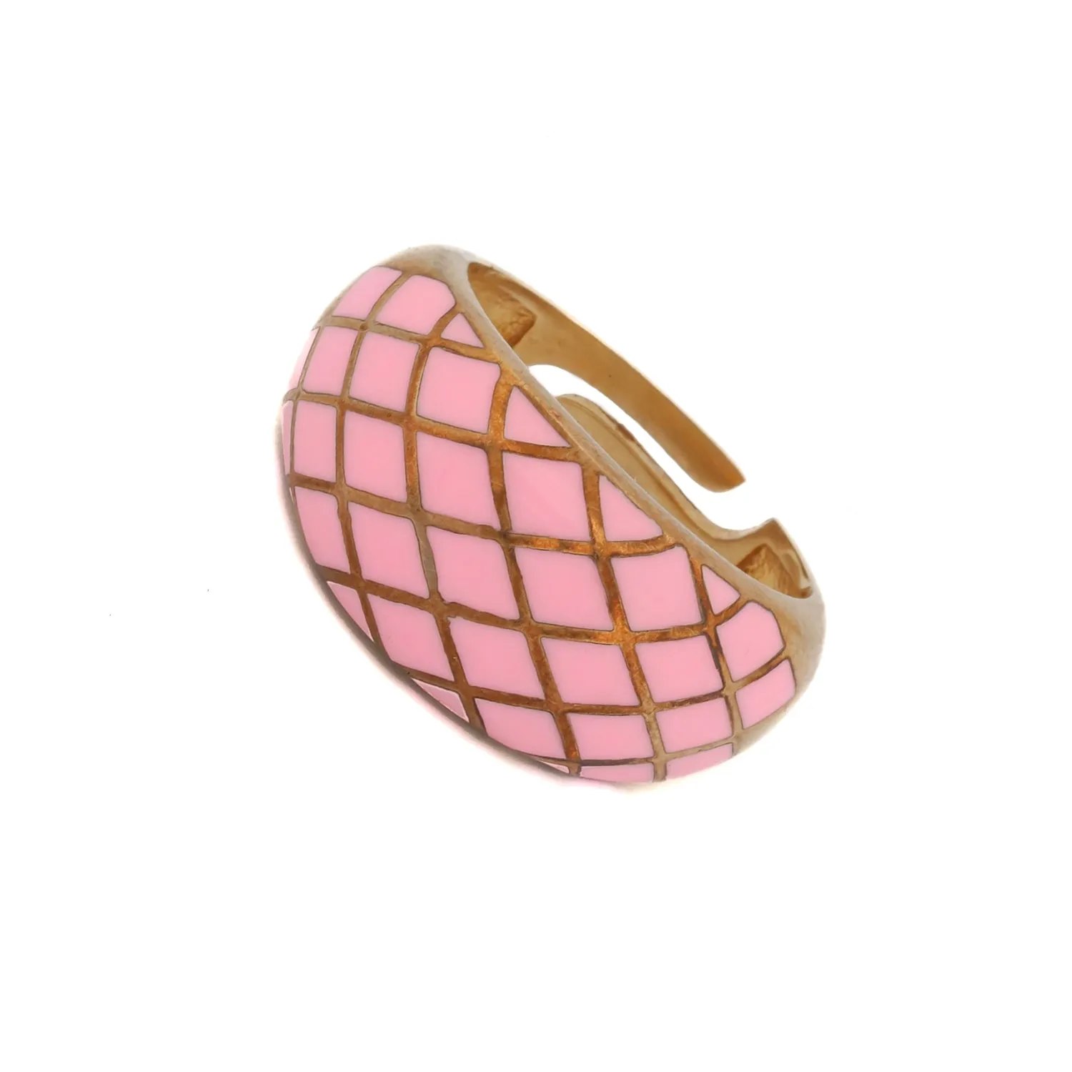 Pink & Gold Adjustable Fashion Ring