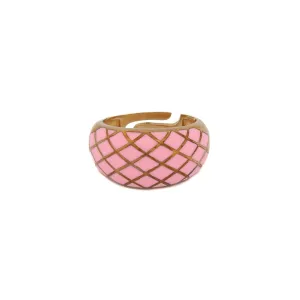 Pink & Gold Adjustable Fashion Ring