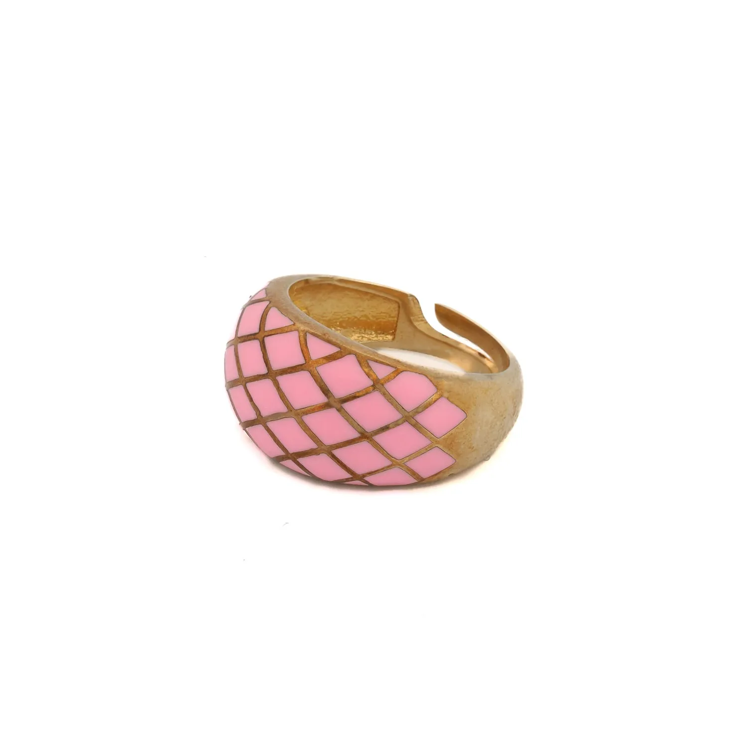 Pink & Gold Adjustable Fashion Ring