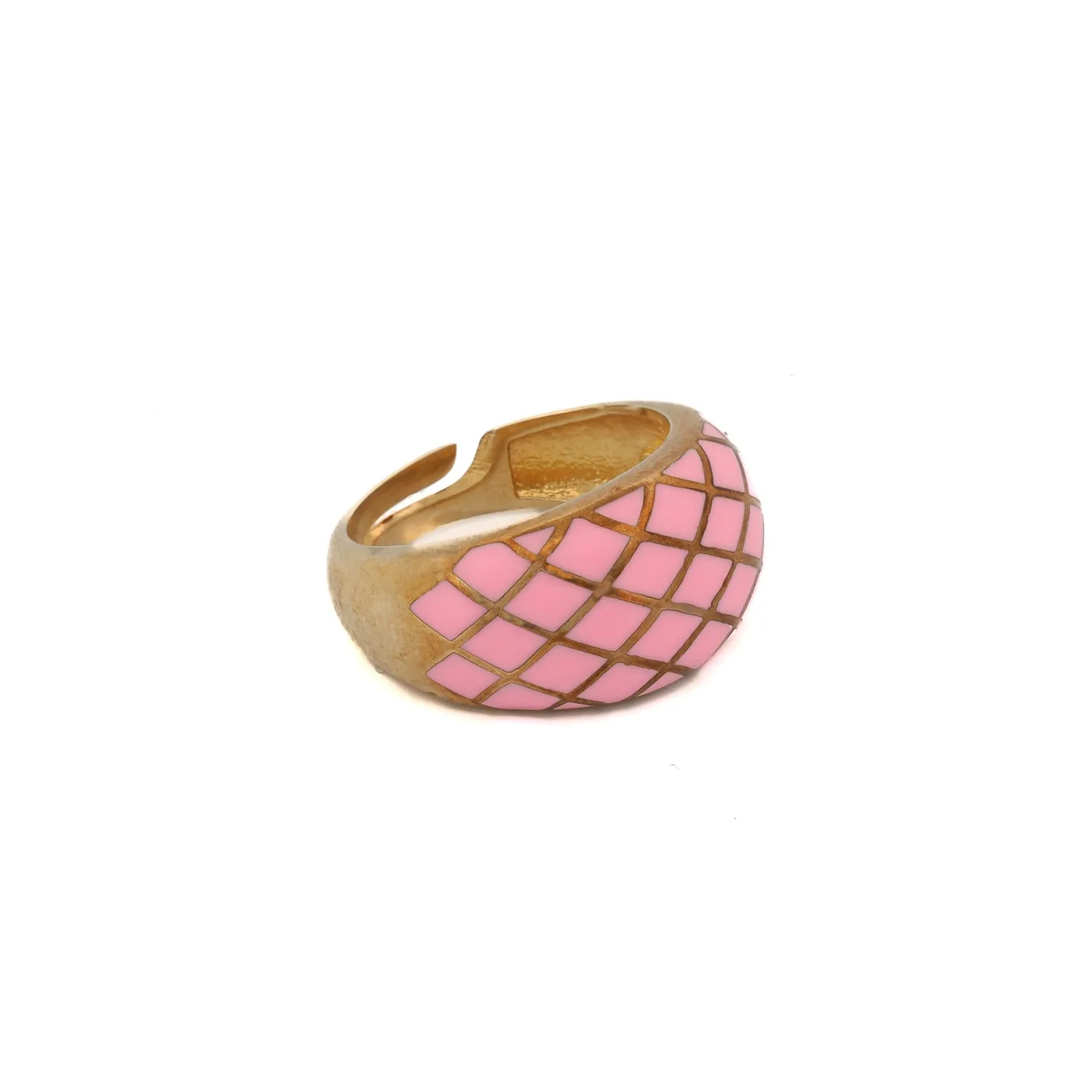 Pink & Gold Adjustable Fashion Ring