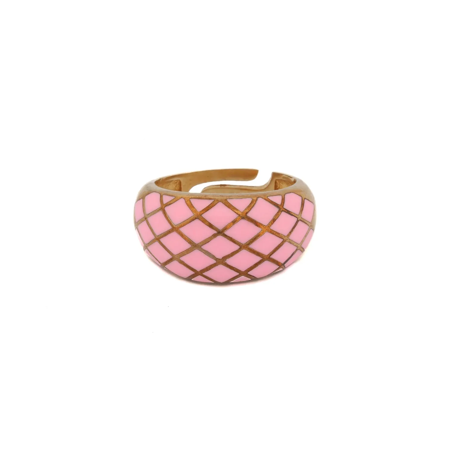 Pink & Gold Adjustable Fashion Ring