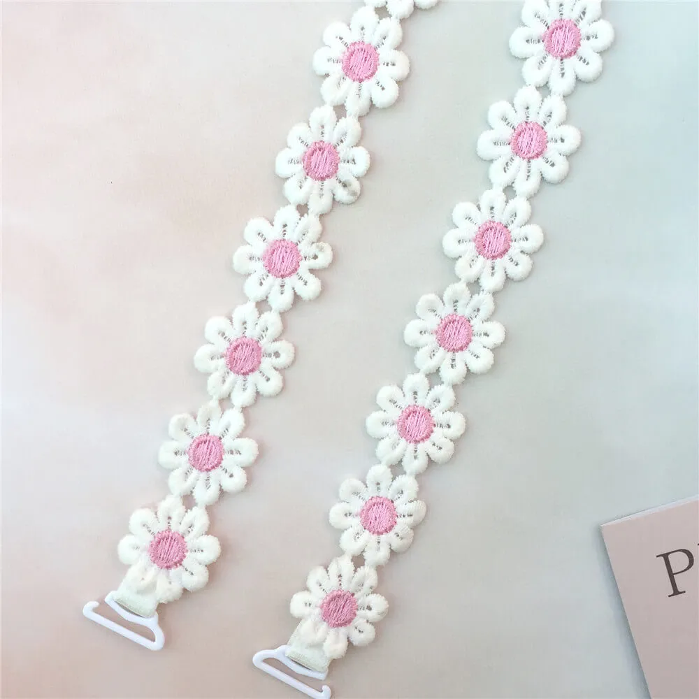 Pink Daisy Bra Strap