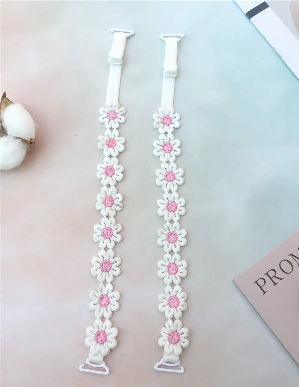 Pink Daisy Bra Strap